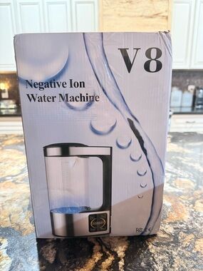 V8 Negative Ion Water Machine - Silver & Black